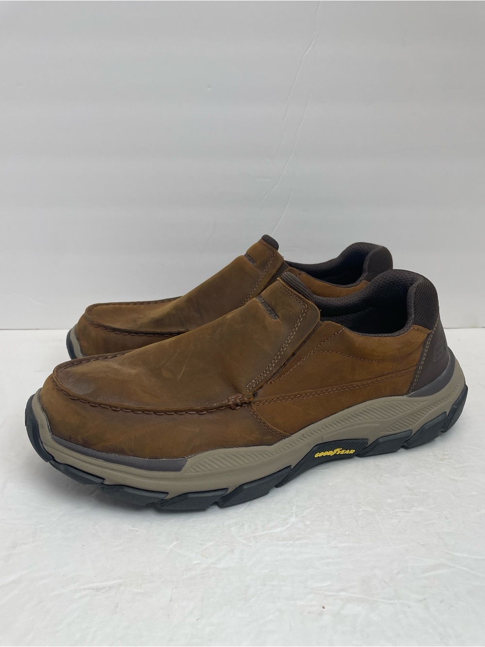 Skechers Men's Respected Catel Brown Slip-On Loafers Sneakers 11.5